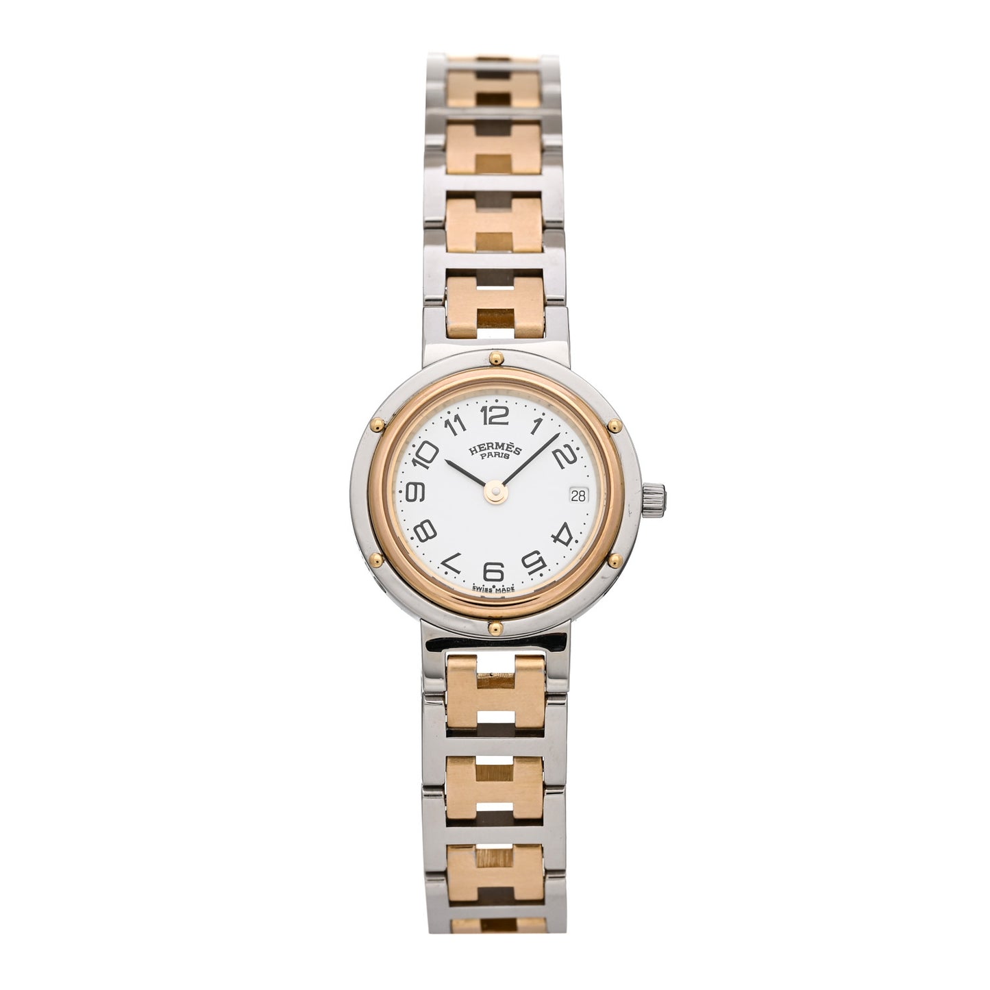 Hermes Stainless Steel 24mm Clipper Quartz Watch